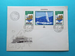 FDC (C9) - 1974 EBE Conference II Block - Geneva - (Cat.: 700.-)