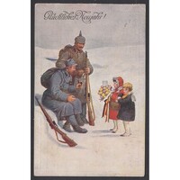 Németország,Boldog új évet! - Katonai képeslap 1917