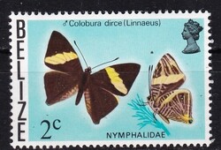 1974 Belize Lepkék Postatiszta Bélyeg