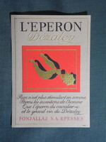 Bor címke,Svájc,Fonjallaz s.a. Epesses,L'Eperon Dézaley bor,0.7 l.  1980-