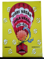 Skála nyári vásár, eredeti reklámplakát, 1978. Grafikus: Mayer Gyula