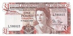 1 font pound 1988 Gibraltár Erzsébet királynő UNC