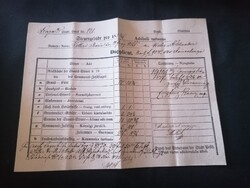 Dupplicat : NÉMET-MAGYAR NYELVŰ ADÓBELI TARTOZÁS KIMUTATÁS 1853-54