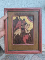 Ikon festmèny  Sàrkànyölő Szent György 1890 kb