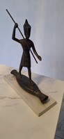 Ancient Egyptian Bronze Faraoh Statue