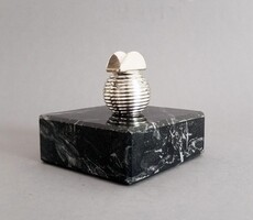 Bauhaus asztali toll tartó 'szobor' márvány/fém cca. 1960