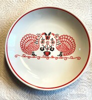 Hollóházi falra akasztható régi dísztál dísz tányér 15 cm retro két darab