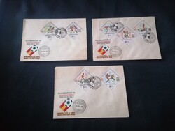 1982-es labdarúgó-világbajnokság, Spanyolország FDC szett ( 3 db )