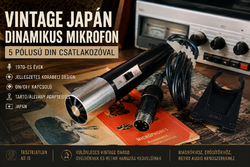 Japanese Dynamic Microphone – 5-Pin DIN Connector, with Stand