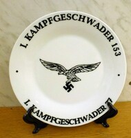 Dísztányér 2. vh. náci Kampfgeschwader 77 (KG 77) a Luftwaffe bombázóezred