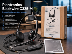 Plantronics Blackwire C325-M Stereo USB/3.5mm Headset, Boxed, Working
