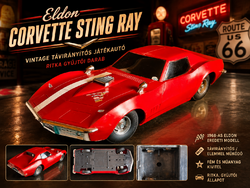 Eldon Touch Command 1968 Corvette Sting Ray 1:12 Vintage Remote Control Car – Untested