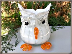 Owl-Shaped Multi-Layer Murano Glass Vase, Storage, Decorative