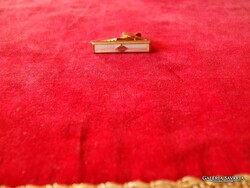 UNIQUE! ANTIQUE, MARKED: PAT 285376, GOLD-PLATED SHELL INLAY PEARL BUTTON, INSPECTED