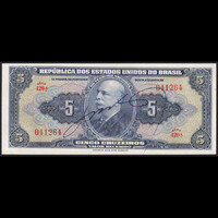 Brazília 5 Cruzeiros 1943 P-134 Kézi aláírás UNC