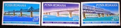R3031-3 / Románia 1972 Duna-hidak bélyegsor postatiszta