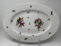 Herendi nagy méretű ovális porcelán kínáló tál, pecsenyés tál (41x28cm)  RZ