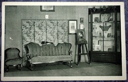 Petőfi Centennary (1823-1923) Pamlag, armchair, and room divider from the Pest room - vintage postcard