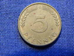 Németország 5 Pfennig 1950 G