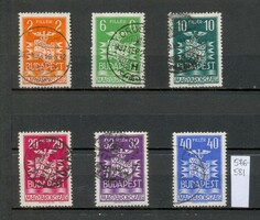 M101 - 1937. BNV Vásár teljes bélyegsorozat (6 db), pecsételt (MBÁ 576-581)