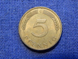 Németország 5 Pfennig 1992 G