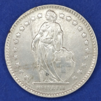 Svájc 1963 B – 1 Frank Ezüst érme – Szép / jó tartásban (aVF)
