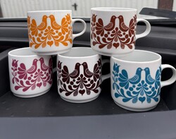 Alföldi Porcelán kakaós madaras Galambos madár bögre falusi paraszti gyűjtői nosztalgia darab