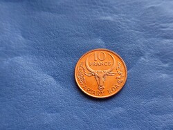 MADAGASZKÁR 10 FRANK / ARIARY ROA 1996 ÖKÖR! UNC!