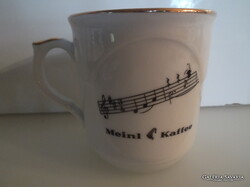JULIUS MEINL - JOHANN STRAUSS - 3 dl - BÖGRE - PORCELÁN - KÉT OLDALÁN KÜLÖNBÖZŐ MINTA