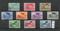 M99 - 1936. Repülő III. teljes légiposta bélyegsorozat (10 db), MBK 561-570