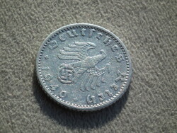 Németország, horogkeresztes birodalmi 50 Pfennig (Reichspfennig), 1940 G