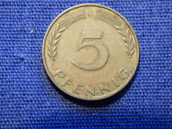 Németország 5 Pfennig 1968 G