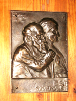 SZŐDY SZILÁRD  / 1878 - 1939 / : ESTI SZÜRKÜLET BRONZ RELIEF