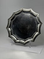 Magyar Art Deco 0.800-as finomságú ezüsttálca  (484g)   RZ