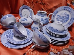 Gyönyörű Jlmenau német  porcelán reggeliző készlet,  22 db.
