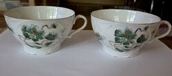 Antik szecessziós kézzel festett porcelán teáscsésze pár (2 db) – 1900-as évek eleje