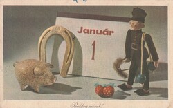 E - 232  Újévi Üdvözlet 1949    Sport vonatkozású érdekesség!