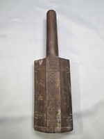 Old Carved Wooden Rolling Pin, Weights, Rolling Pin, Laundry Tub