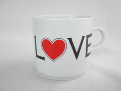 Alföldi porcelán LOVE feliratos bögre