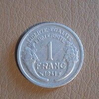 Franciaország 1 frank, 1941