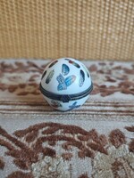 Elegáns, tollmintás porcelán mini ékszertartó A404