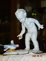 GRAFENTHAL PORCELÁN GALAMB ETETŐ GALAMBOKKAL  PUTTÓ HIBÁTLAN !!!