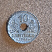 Franciaország 10 centime, 1941