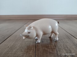 Régi Herendi porcelán malac figura