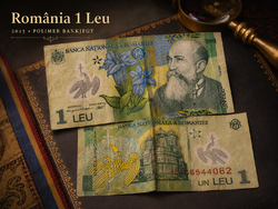 Románia 1 leu 2015 P-117j polimer bankjegy – Nicolae Iorga, 15-ös széria