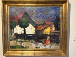 István Moldován - Going to School...(50x60cm + frame)
