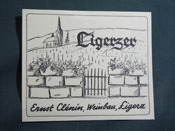 Bor címke,Svájc, Ligerz,Ernst Clénin Ligerzer bor ,0.7 l.  1980-