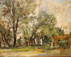 CSODÁS EREDETI HERMAN  LIPÓT /1884-1972/ KÉP:  PARKBAN, KERT VÉGE 1971