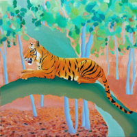 Shadows of the Foliage (70x70cm, oil painting)