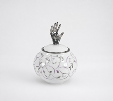 HERENDI, LOIRE MINTÁS CUKORTARTÓ DOBOZ, KÉZZEL FESTETT PORCELÁN, HIBÁTLAN ! (BT001)